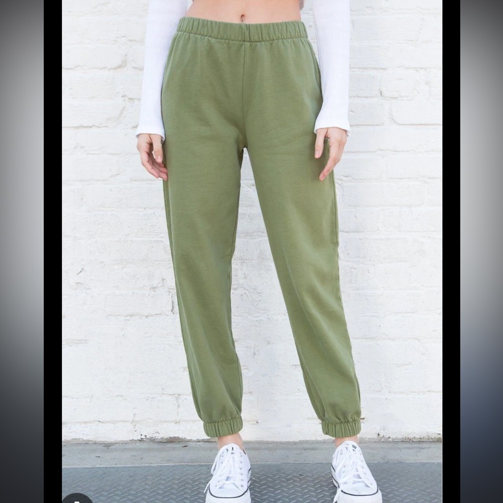 Brandy Melville Olive Green Sweatpants